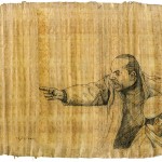 Egypt. Pencil on papyrus. 13 x 16 inches