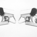 CCTV. Ink and Pencil on paper. 15" x 36"