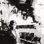 The Gaze of the Absent ones. Acrylic on paper. 25 x 25 inches.